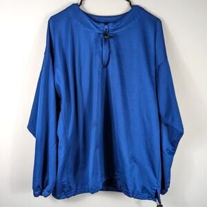 Vintage Easton Blue Quarter Zip Pullover Jacket Mens M Made Taiwan Baseball